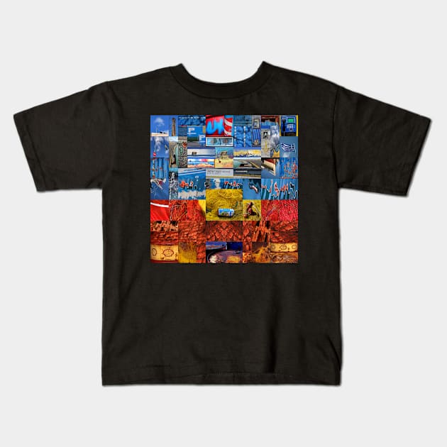 Crete-Heraklion Fishing Harbour Kids T-Shirt by mister-john